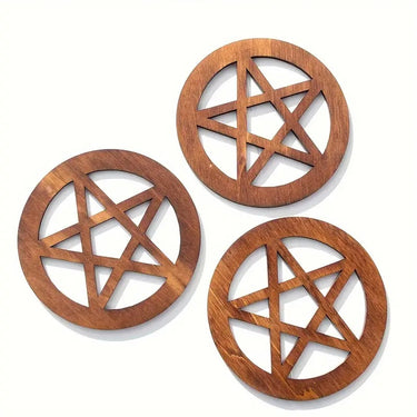 Wooden Pentagram Coaster
